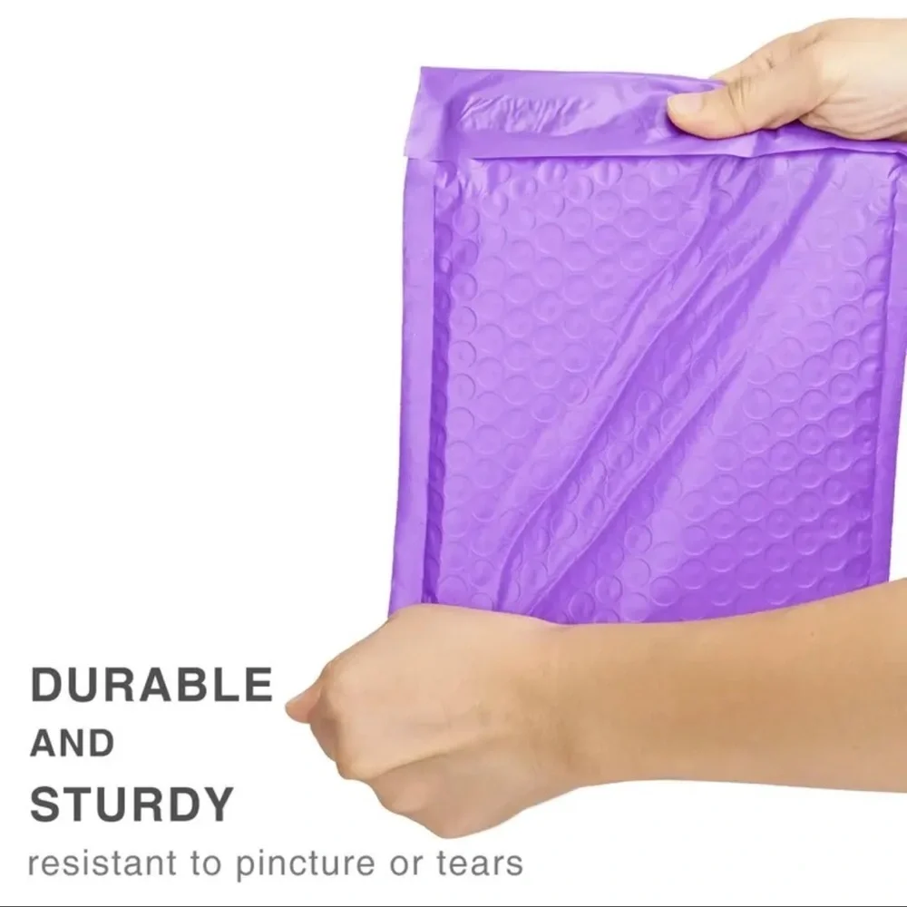 Set of 15 Purple Self-Adhesive Bubble Mailers 6”x10”